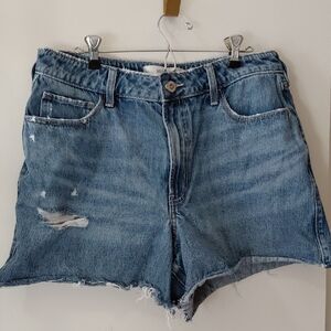 Hollister Light Blue Distressed Jean Shorts